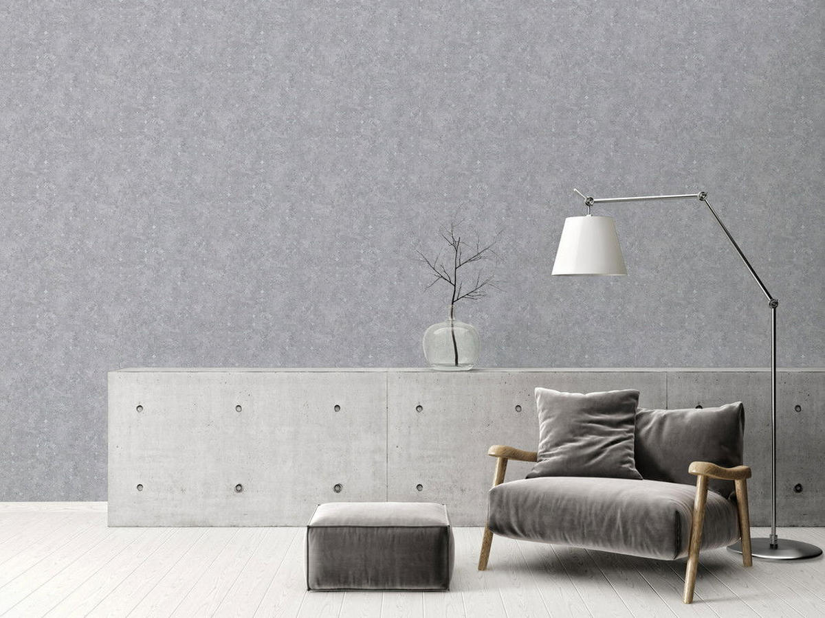 VLIESTAPETE Grau 53/1005 cm - Grau, Textil (53/1cm) - KUNSTLOFT