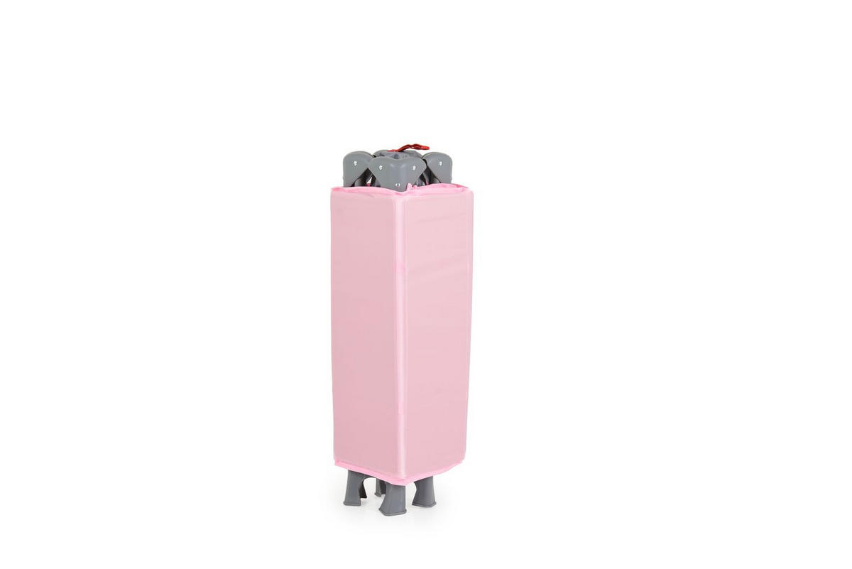 REISEBETT, LAUFSTALL Solo pink Faltmatratze, Aufbewahrungstasche, faltbar - Rosa, Kunststoff (60/120cm) - Moni