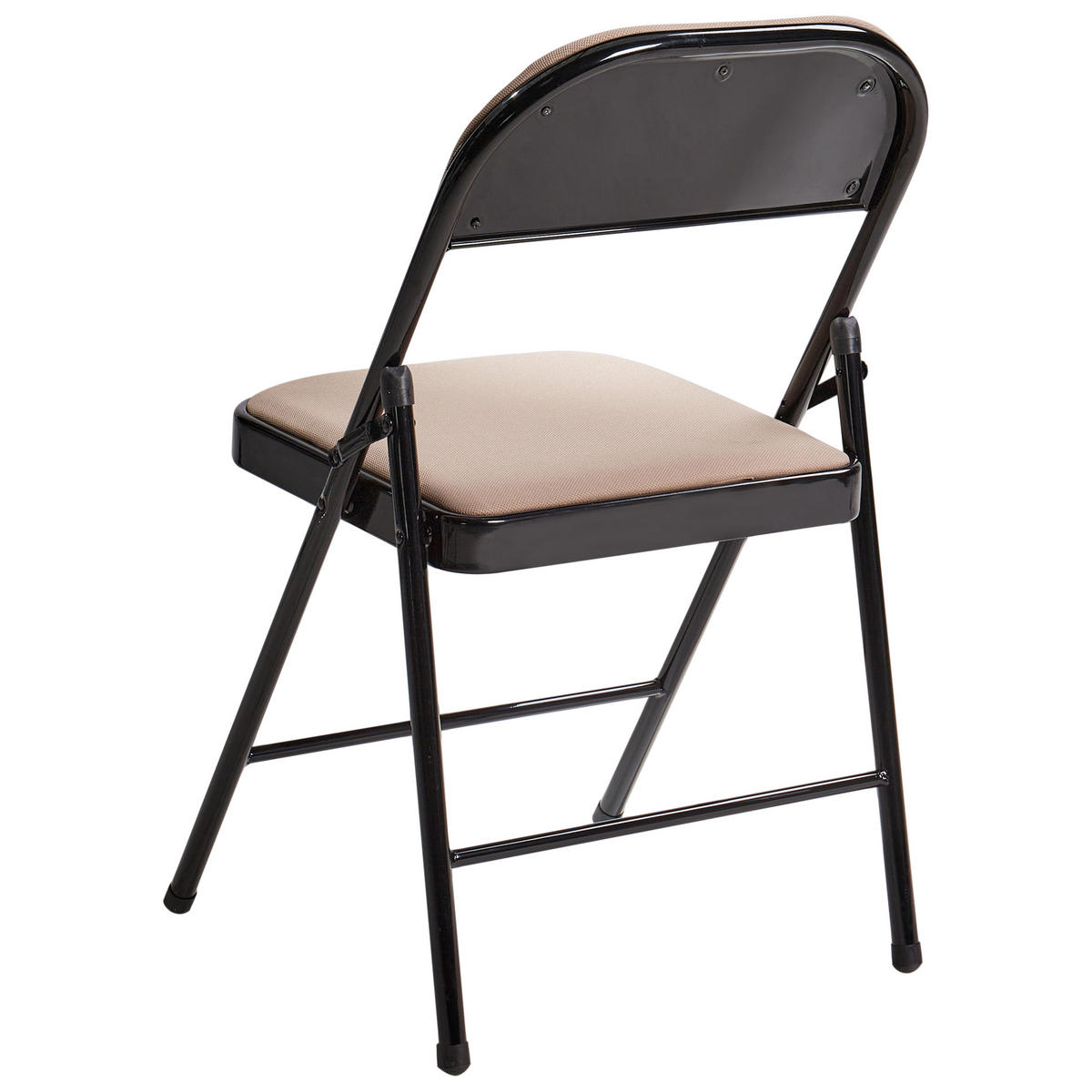 KLAPPSTUHL 4er-Set Metall Beige/Schwarz Sparks - Beige, Metall (45/77/47cm) - Beliani