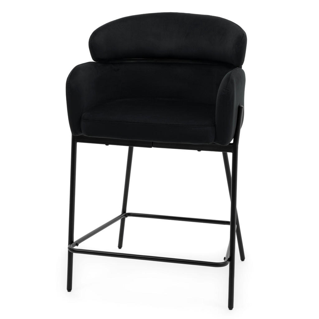 Thumbnail - NEW Home Barhocker, Schwarz, Textil, 60x99x55 cm, Esszimmer, Barmöbel, Barhocker