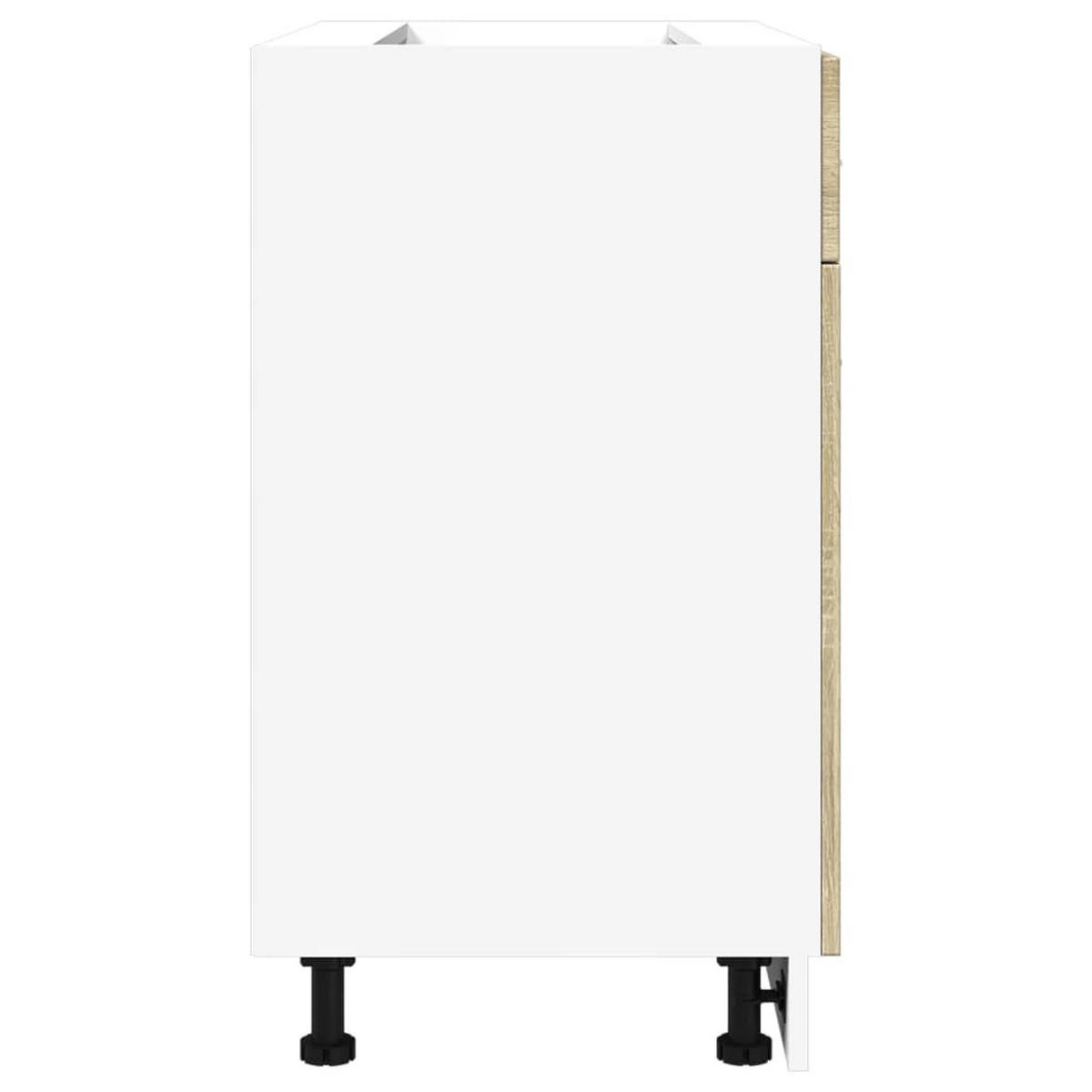 SCHUBUNTERSCHRANK Lyon Sonoma-Eiche 80/46/81,5 Cm Holzwerkstoff - Braun, Holzwerkstoff (46/81.5/80cm) - vidaXL