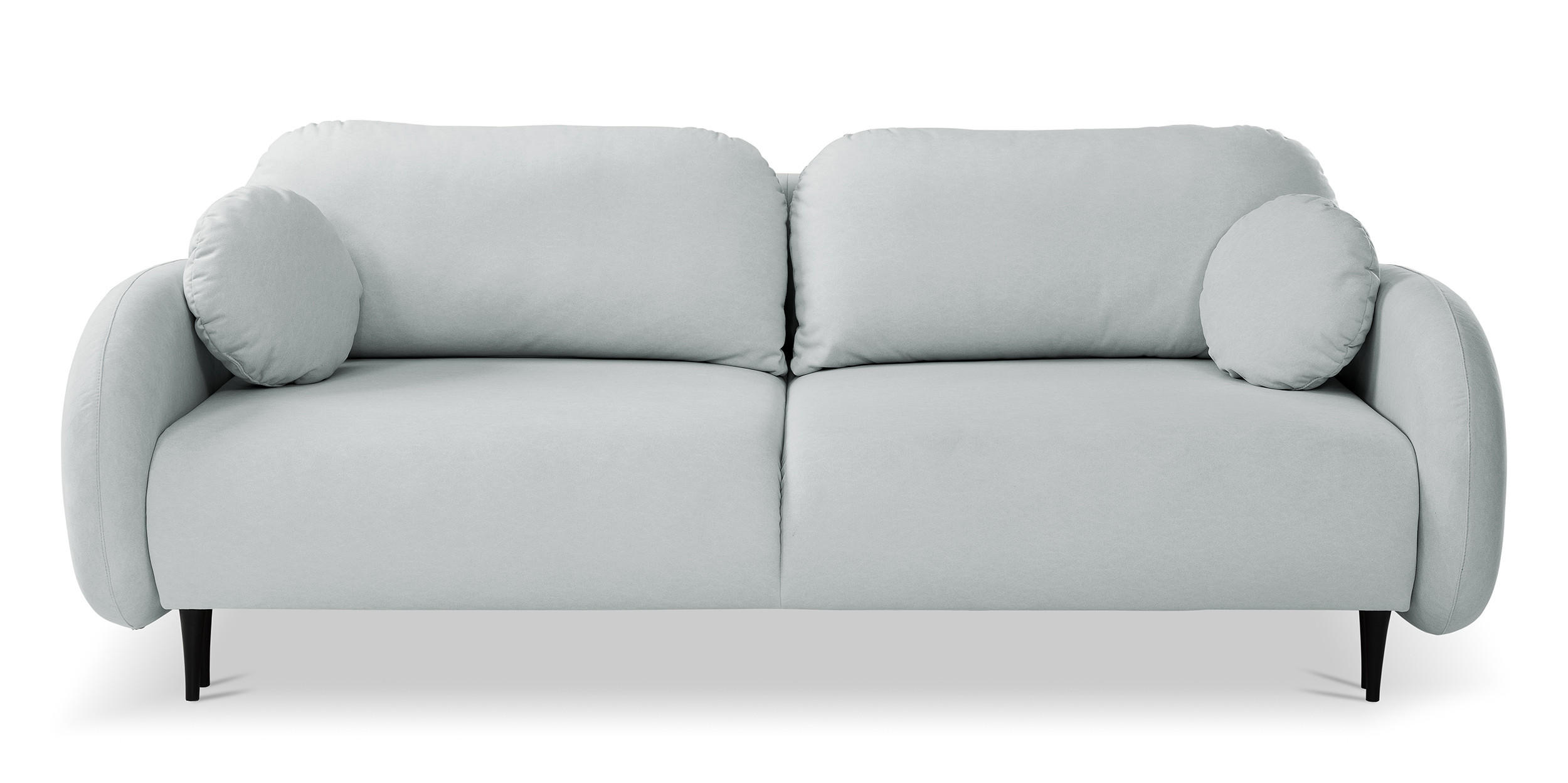 SCHLAFSOFA Bafra Grau Velours - Schwarz/Grau, Holz/Textil (232/92/102cm) - Selsey