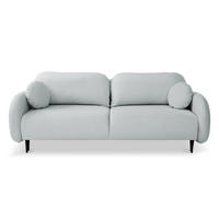 SCHLAFSOFA Bafra Grau Velours - Schwarz/Grau, Holz/Textil (232/92/102cm) - Selsey
