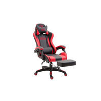 BÜROSTUHL India, Kunstleder Schwarz/Rot - Rot, Kunststoff/Textil (66/131/58cm) - TPFLiving