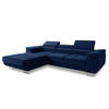 ECKSOFA Divo, Seite: Links - Blau, Holz/Textil (282/204cm) - Sofnet