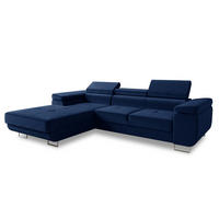 ECKSOFA Divo, Seite: Links - Blau, Holz/Textil (282/204cm) - Sofnet
