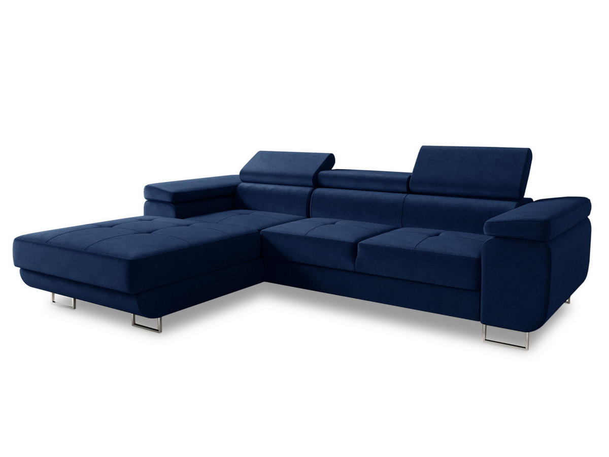 ECKSOFA Divo, Seite: Links - Blau, Holz/Textil (282/204cm) - Sofnet