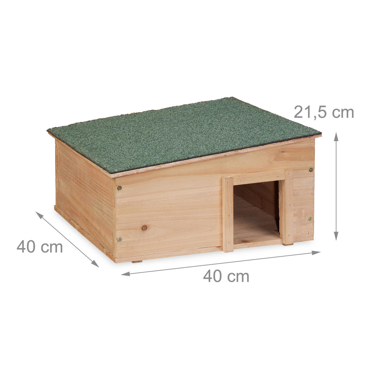 IGELHAUS - Hellbraun, Holz/Kunststoff (40/21.5/40cm) - Relaxdays