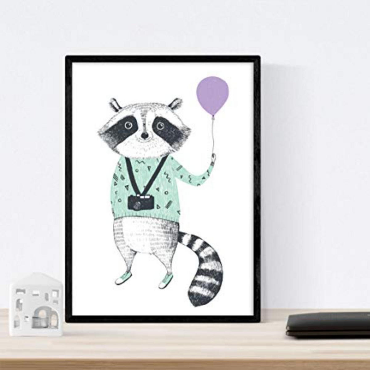 POSTER Set mit 4 Moderne skandinavische Tiere A4 Rahmenlos - Klar, Papier (29.7/3cm) - Nacnic