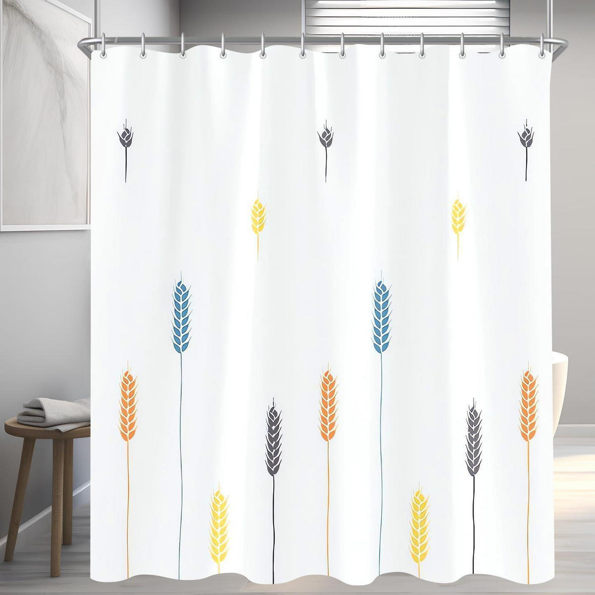 DUSCHVORHANG Bunte Weizenohren 240 x 200 cm - Multicolor, Textil (240/200cm)