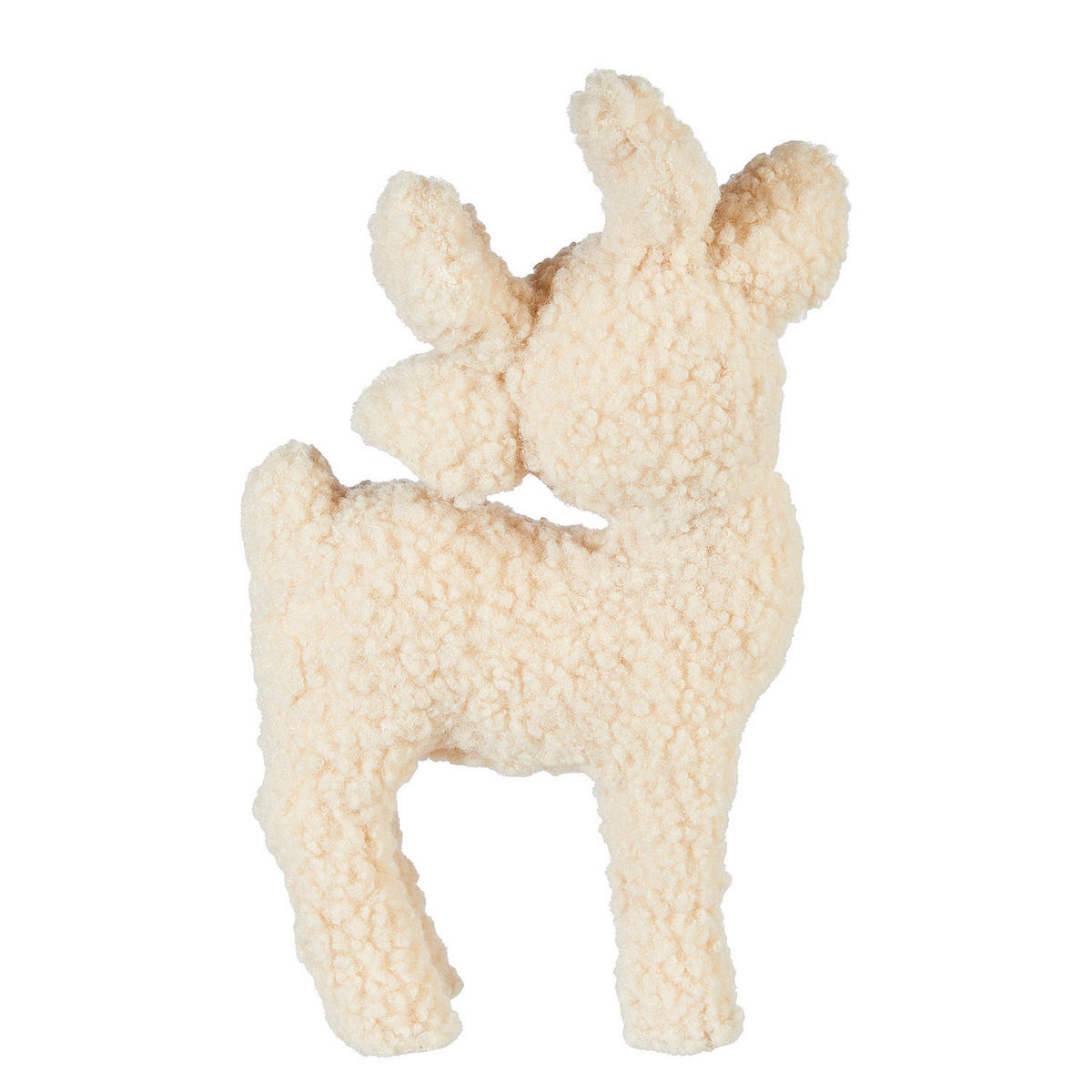 DEKOFIGUR Little Deer aus Plüsch 30cm - Beige, Kunststoff (11/32/18cm) - Butlers