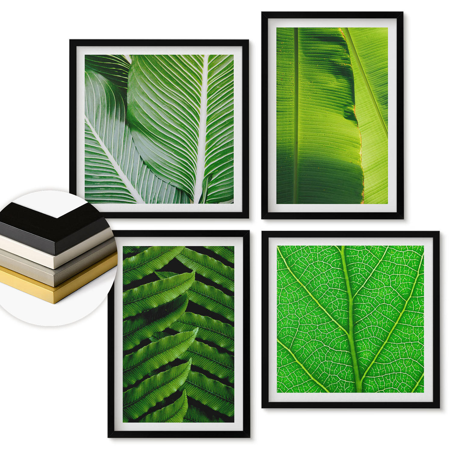 ArtPrintCave Wandbilder Schwarz 50x50 cm