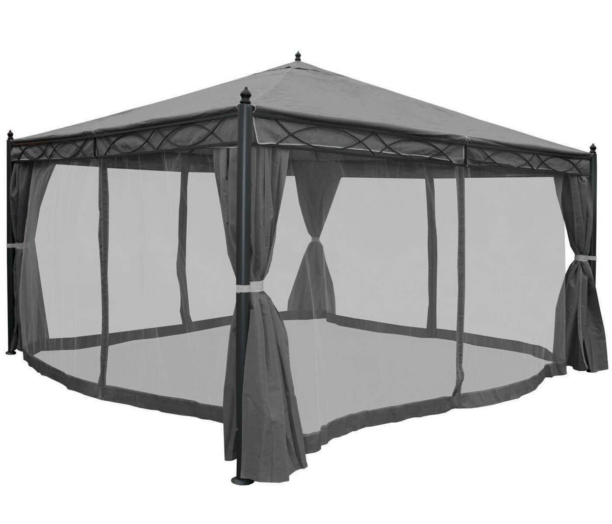 PERGOLA CALPE I Grau - Grau, Metall (400/290/400cm) - MCW