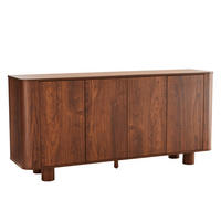 SIDEBOARD 160 cm, dunkles Holz - Braun, Holz (40/75/160cm) - Oviala