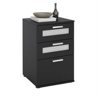 NACHTTISCH MARIKE - Schwarz, Holzwerkstoff (40/63/38cm) - CARO-Möbel