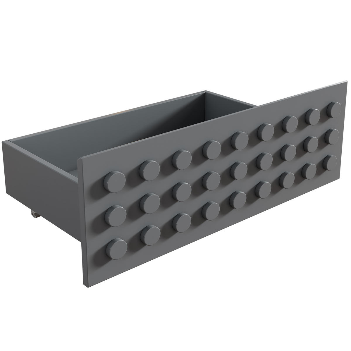 KINDERBETT 90/200 cm grau mit Kreativem Block Design und Stauraum - Grau, Holz (90/200cm) - OKWISH