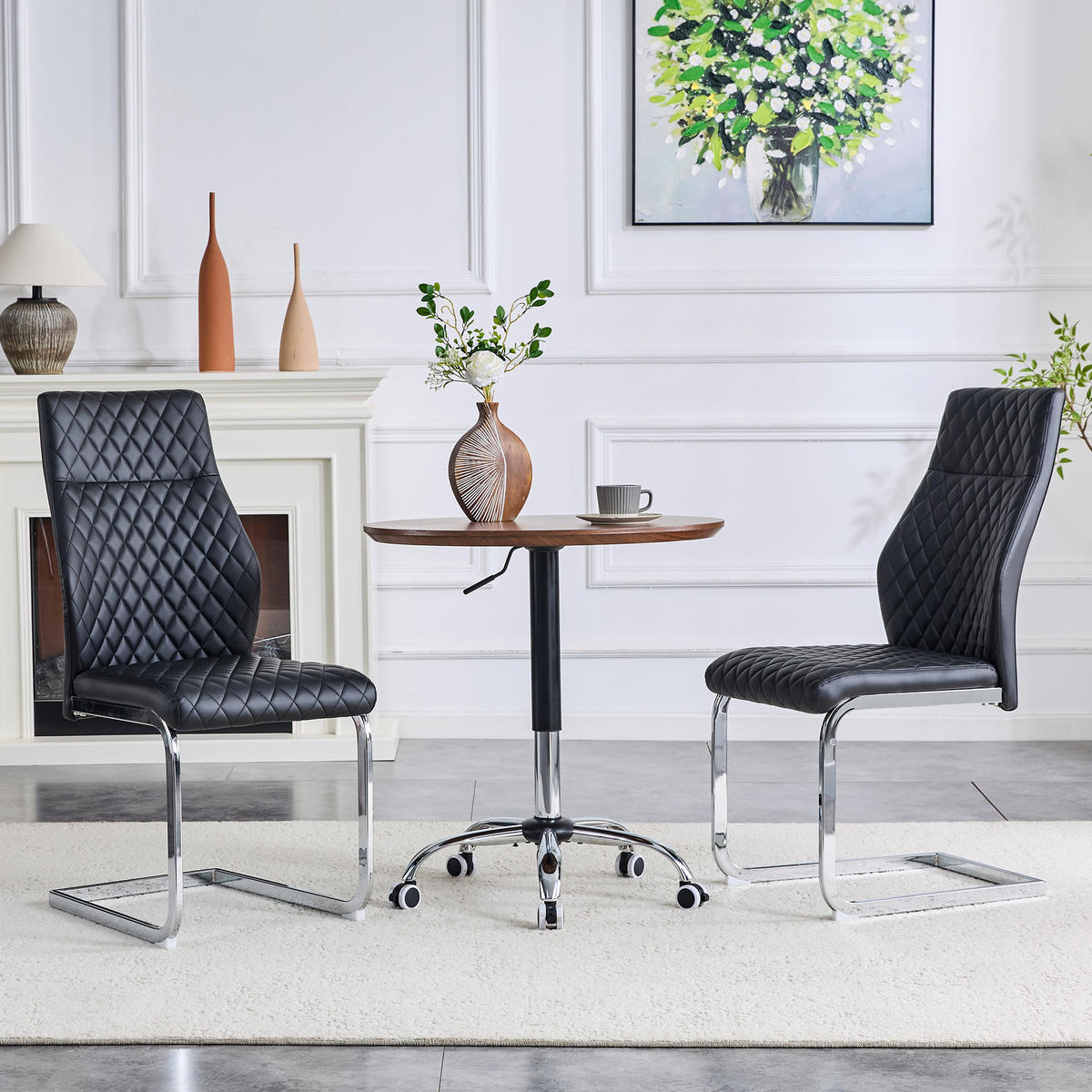 SCHWINGSTUHL DE-36563 2er-Set mit PU-Bezug und Metallrahmen Schwarz - Schwarz, Metall (63/100/43cm) - ComfortXL