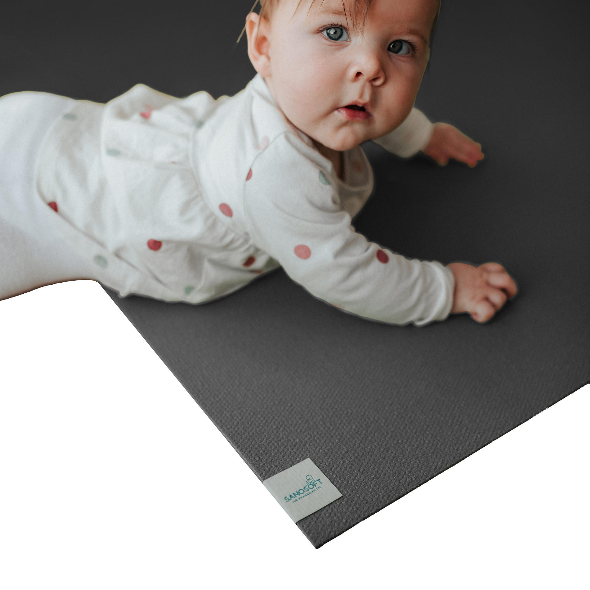 Sanosoft Krabbelmatte Grau 120x160 cm