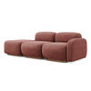 3-SITZER SOFA Links Chenille Stoff Pink - Pink/Hellrosa, Holz/Textil (258/73/95cm) - Makamii