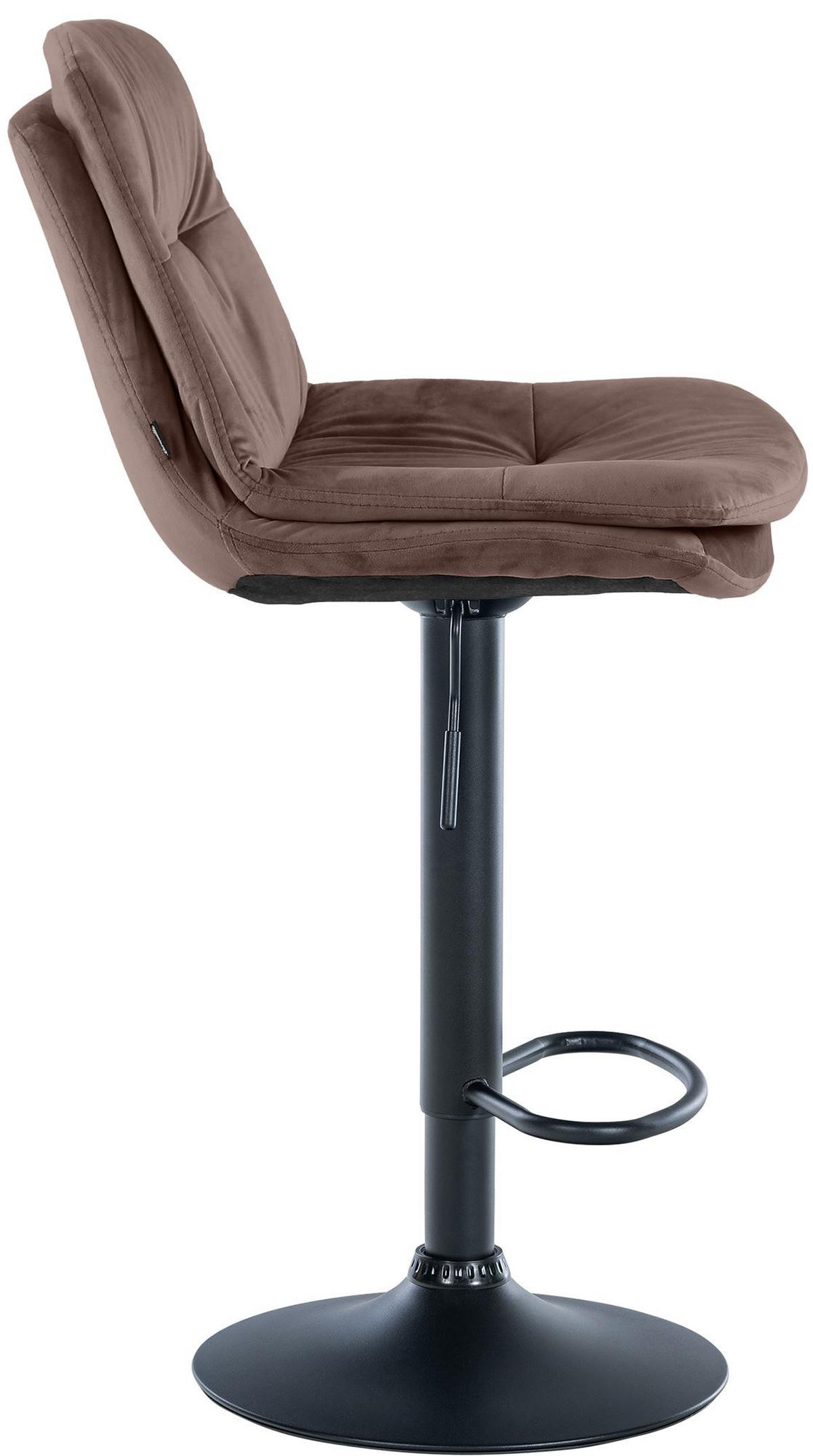 BARHOCKER Samt braun - Schwarz/Braun, Textil (46/94/54cm) - CLP
