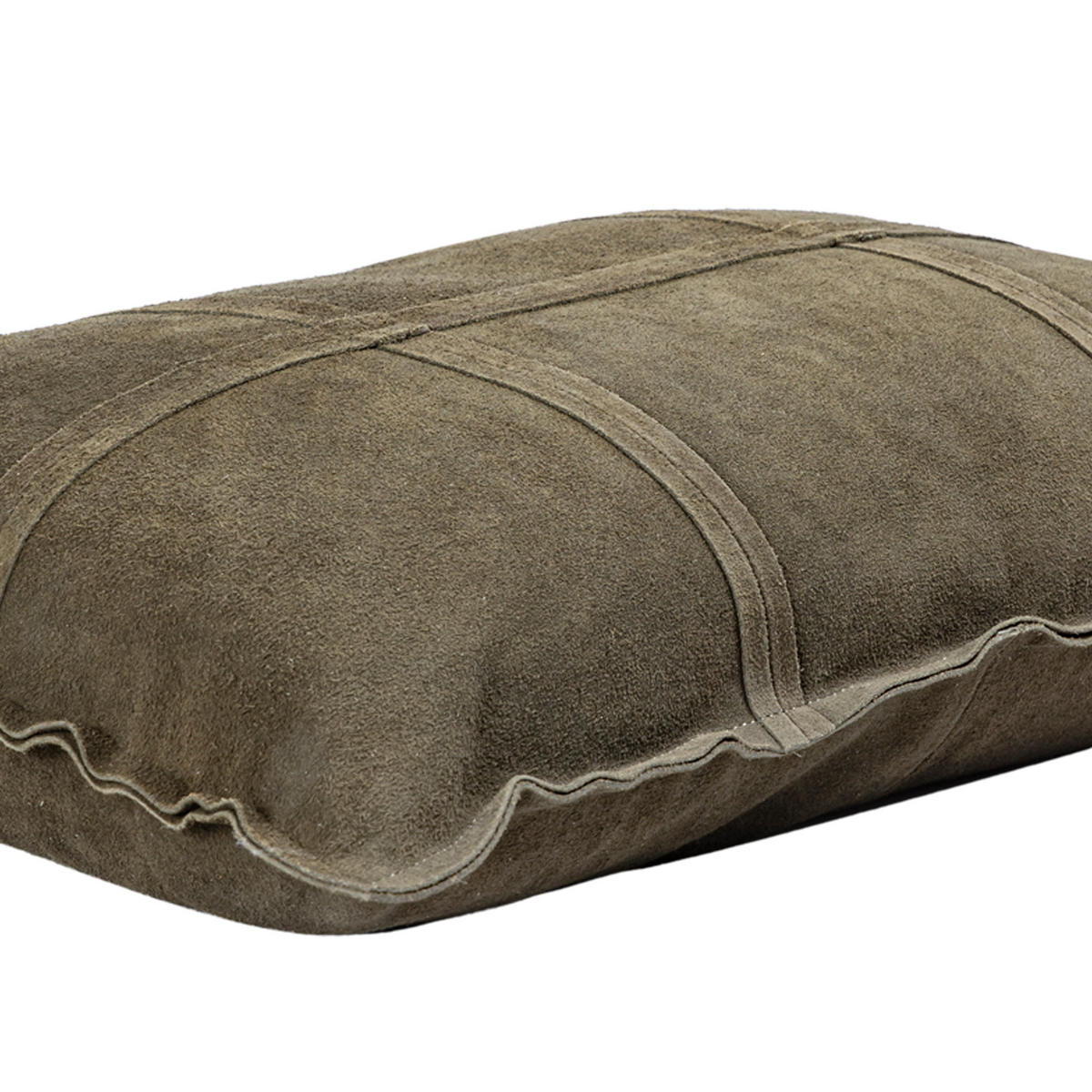 ZIERKISSEN Cobie Grün 60/8/40cm - Grün, Leder (8/60cm) - PTMD Collection