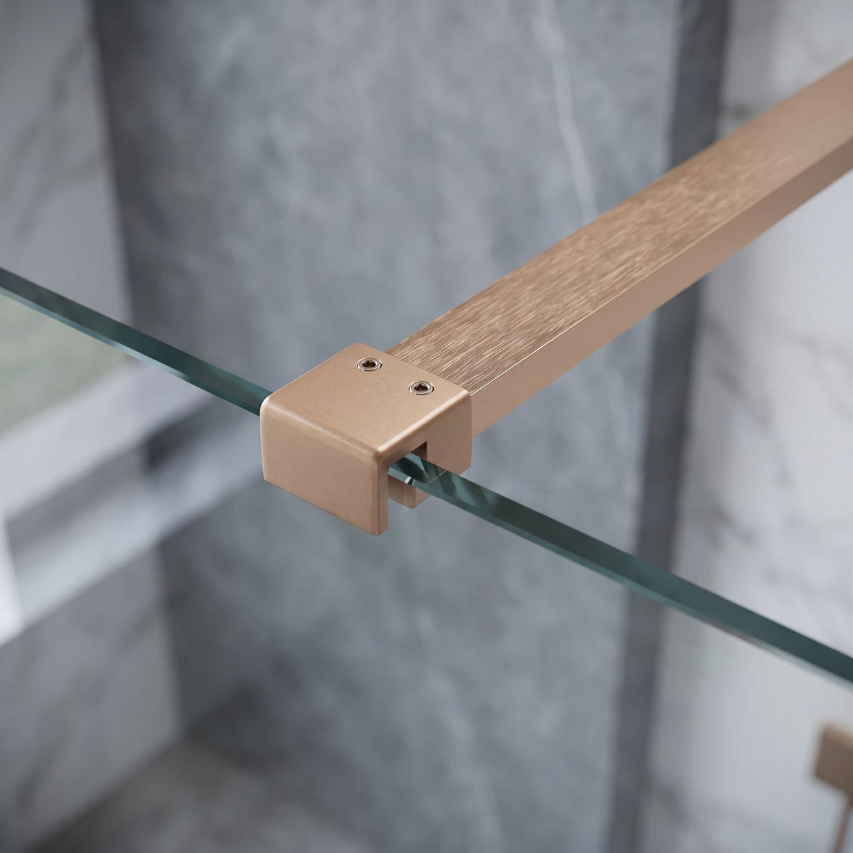 STABILISIERUNGSSTANGE Für Duschwand 150 Cm Rea Brush Copper - Kupferfarben, Metall (3.2/150/3.2cm) - REA
