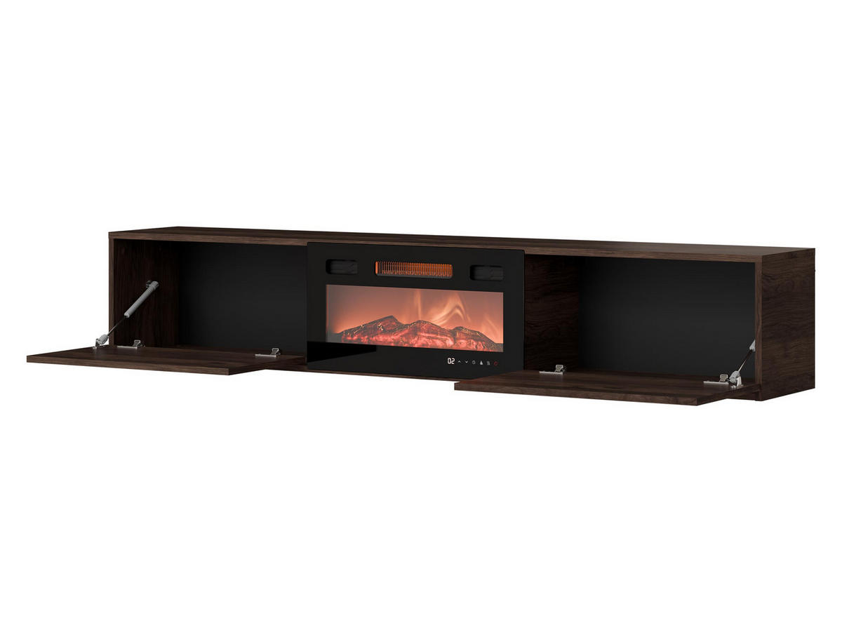 COMODA TV Govi Bis 180 EF cu Semineu - culoare lemn de nuc, compozit lemnos (180/33/32cm) - MIRJAN24