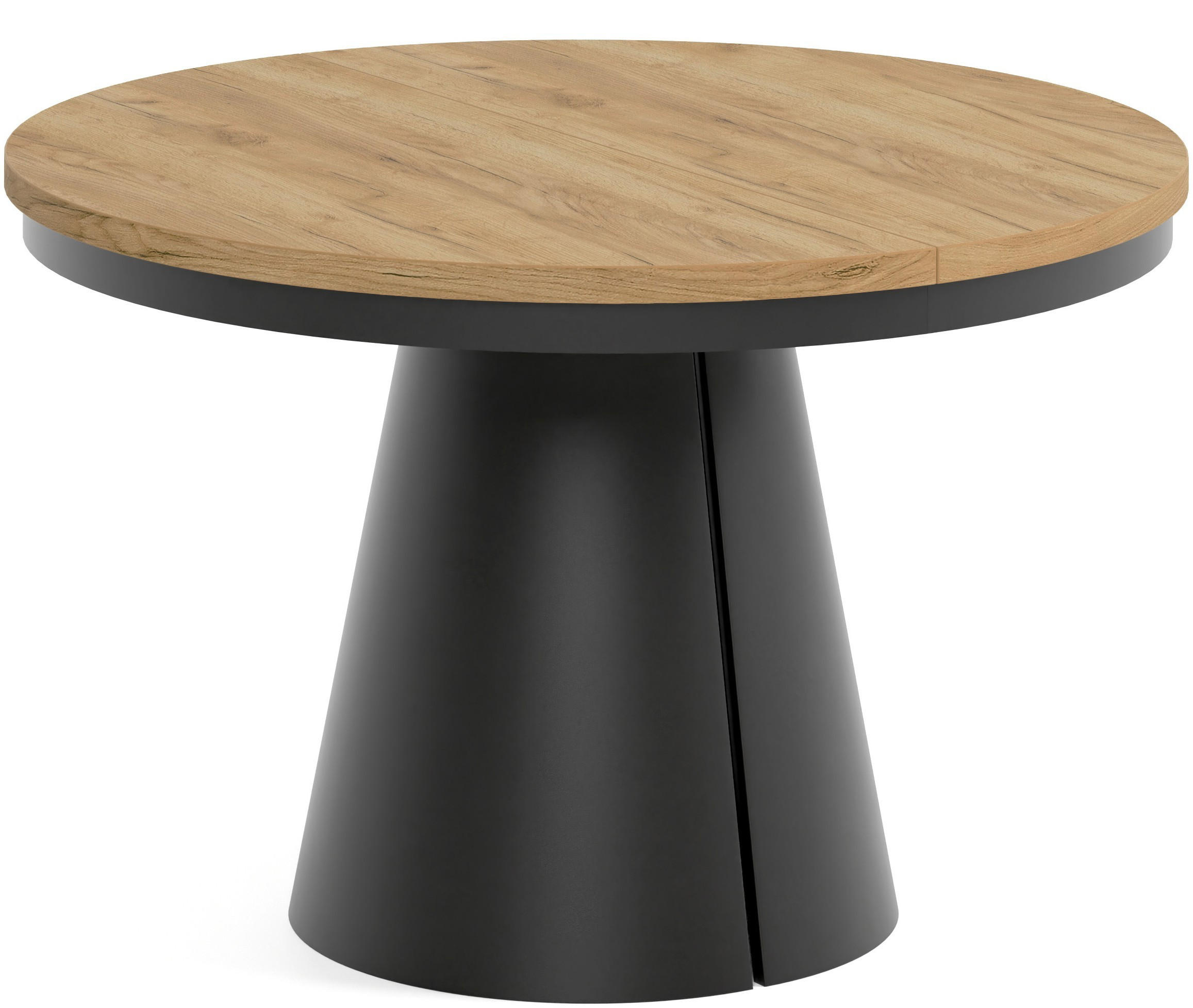 TISCH Schwarz ALMA Ausziehbar 120/196 cm - Eichefarben/Goldfarben, Holzwerkstoff (2/120/76cm) - Sepro Meble