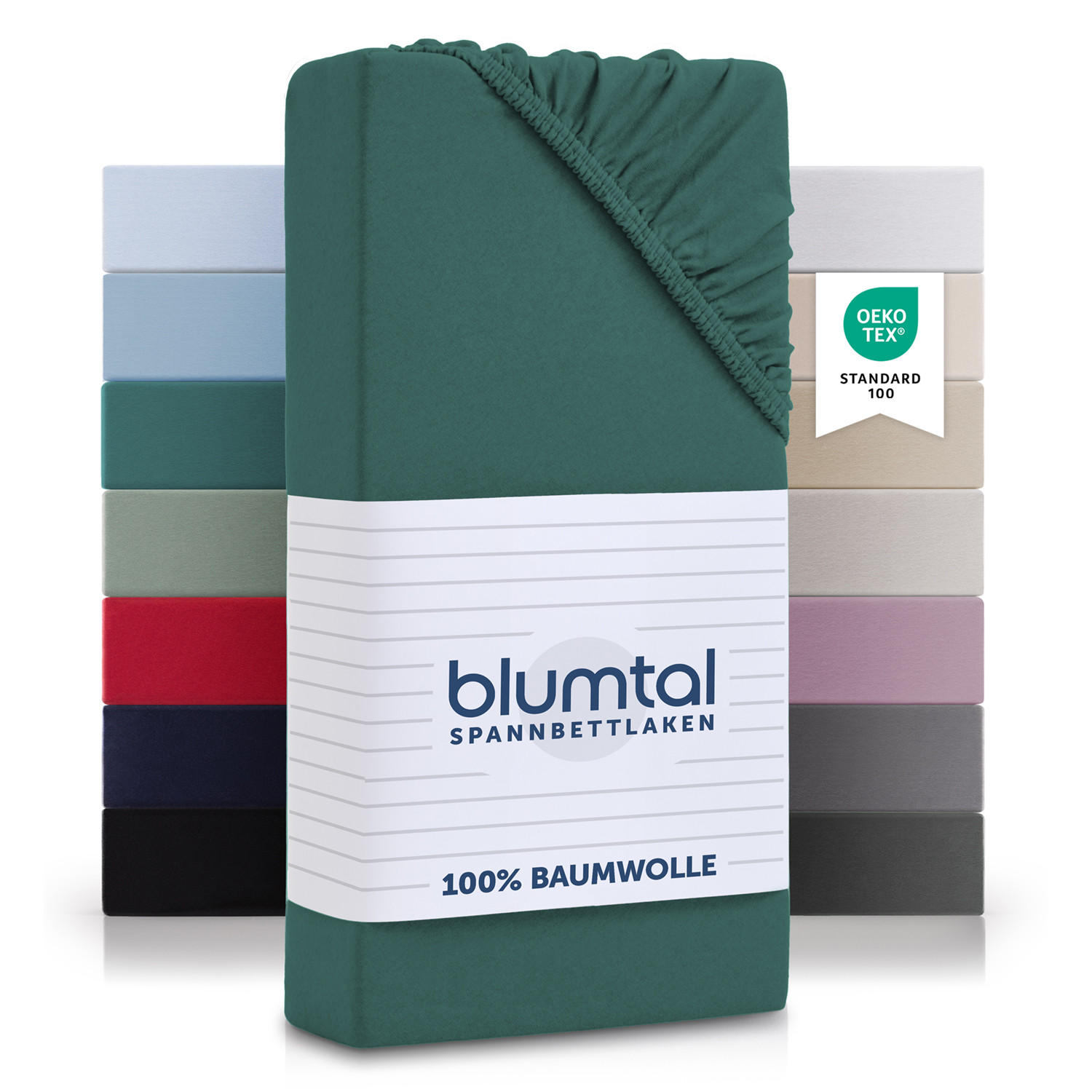 SPANNBETTLAKEN 2er Set 140/200/30 cm Smaragdgrün - Smaragdgrün, Textil (140/200cm) - Blumtal
