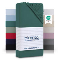 SPANNBETTLAKEN 2er Set 140/200/30 cm Smaragdgrün - Smaragdgrün, Textil (140/200cm) - Blumtal