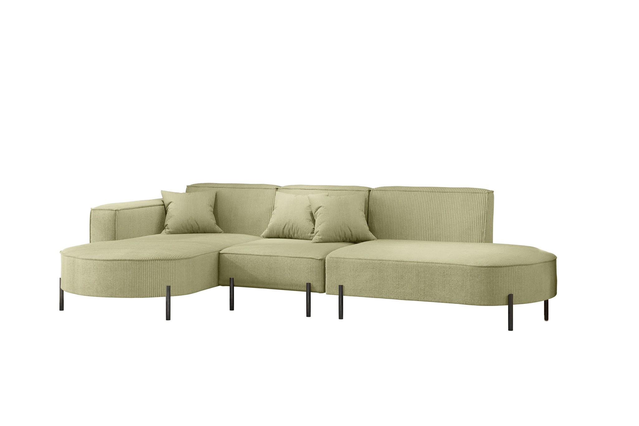 ECKSOFA Valencia - Opal, Holzwerkstoff/Textil (321/165cm) - Fun Möbel