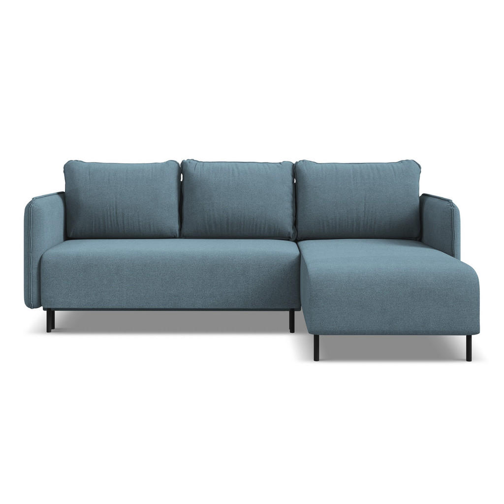 Thumbnail - Makamii Ecksofa, Hellblau, Textil, 3-Sitzer, Füllung: Schaumstoff, L-Form, Ottomane rechts, 236x162 cm, Made in EU, Wohn...
