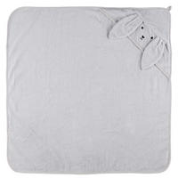 KAPUZENHANDTUCH Bunny 80/80 cm - Grau, Naturmaterialien (80/80cm)