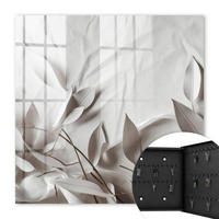 SCHLÜSSELBOX Schwarz 30x30 cm- Türöffnung nach rechts - Blattstoff - Beige, Metall (30/30/5cm) - TULUP