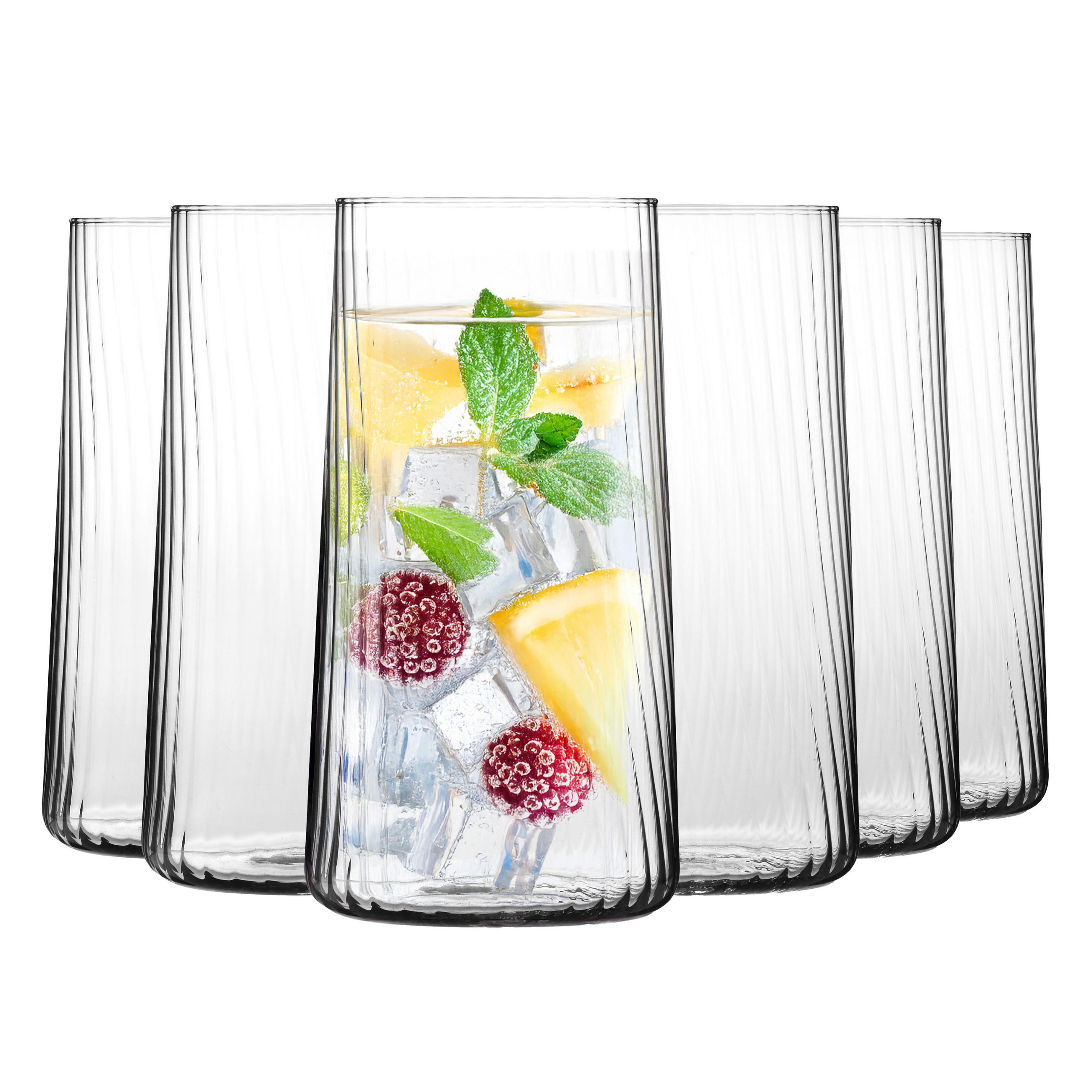 LONGDRINKGLÄSER, 6er-Set, 550 ml - Transparent, Glas (0.55L) - Krosno Glass