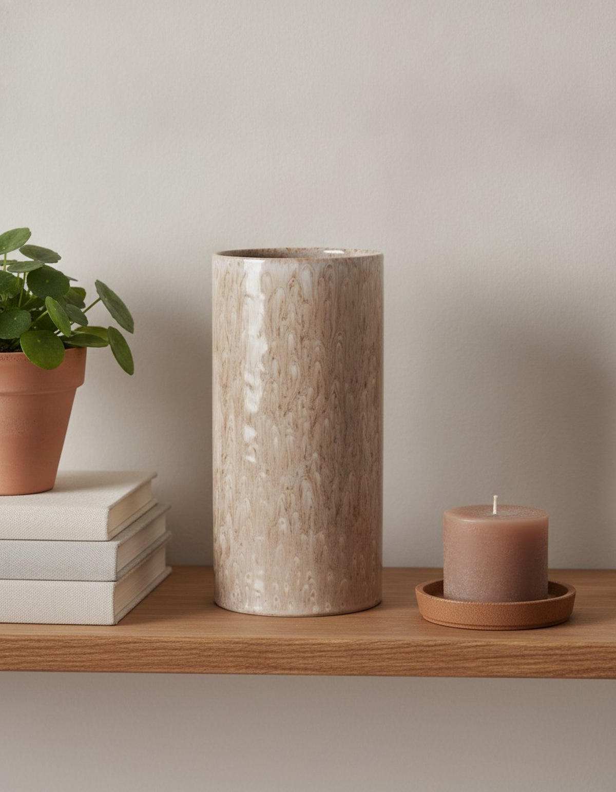 KERAMIKVASE MANON von MONDEX - Beige, Keramik (33cm) - Mondex