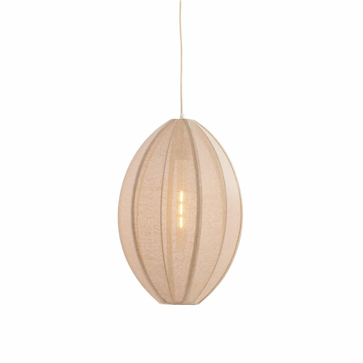 HÄNGELAMPE Milatos Braun 38/38/51 cm - Braun, Textil (38/38/51cm) - Light & Living