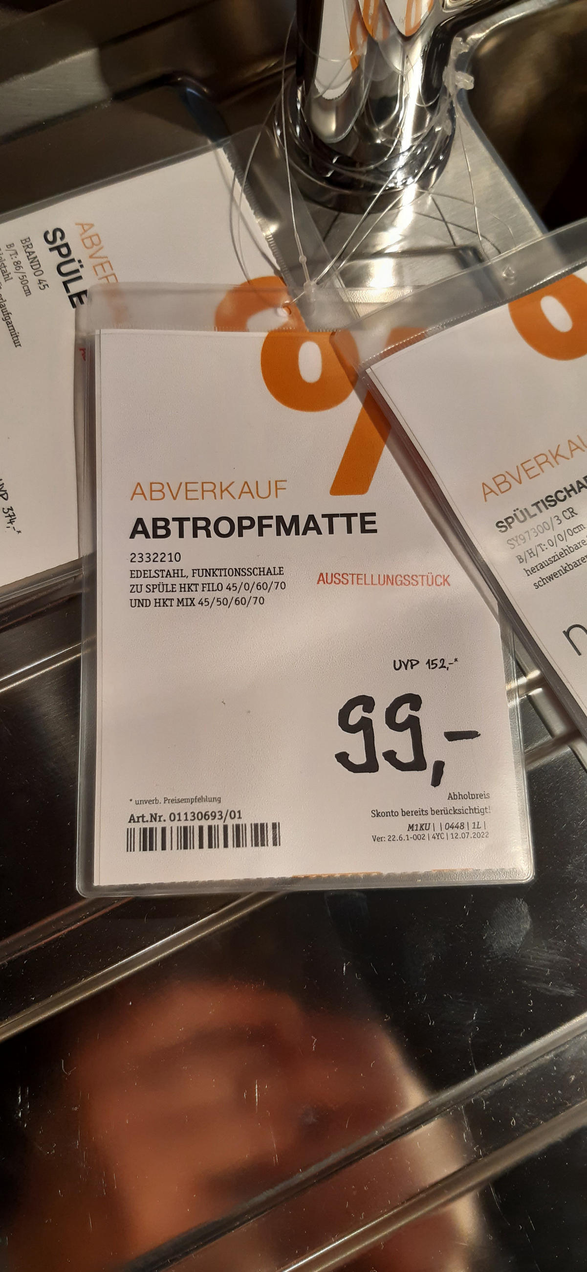 Abtropfschale - HKT