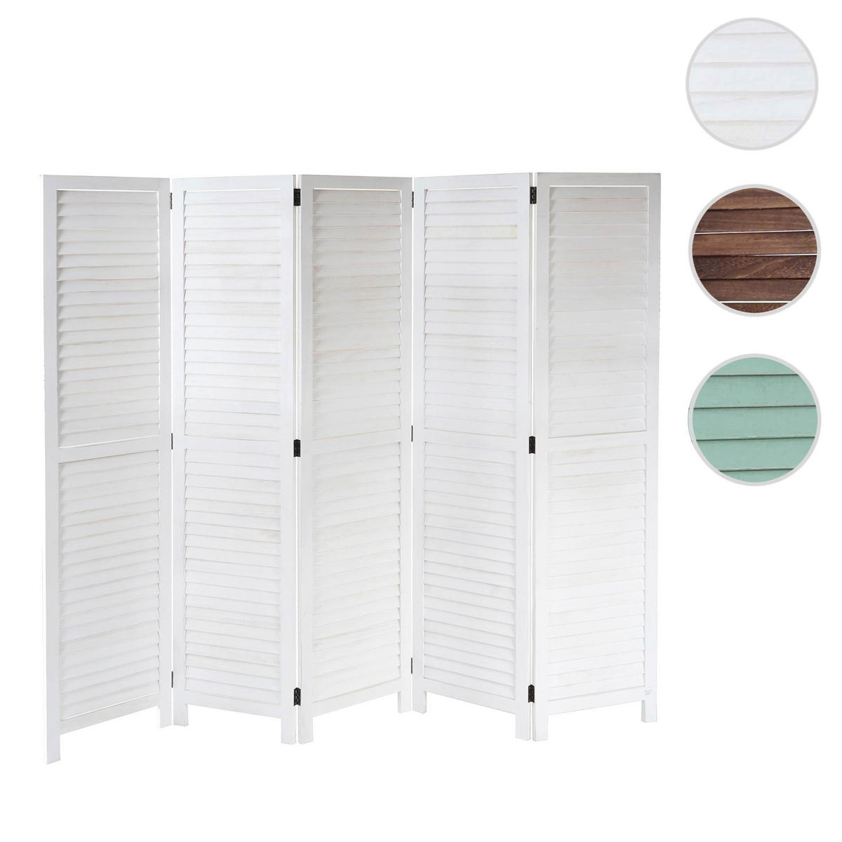 PARAVENT Weiß - Weiß, Holz (205/170/2cm) - MCW