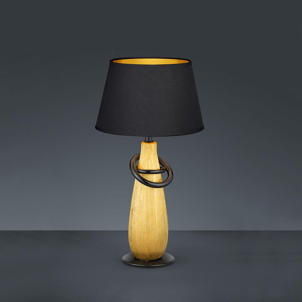 LED TISCHSTRAHLER Thebes Keramik Gold - Goldfarben, Keramik (20/20/38cm)