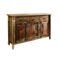 SIDEBOARD Altholz 140x42x88 mehrfarbig lackiert FABLE #04 - Multicolor, Holz (140/88/42cm) - Massivmoebel24