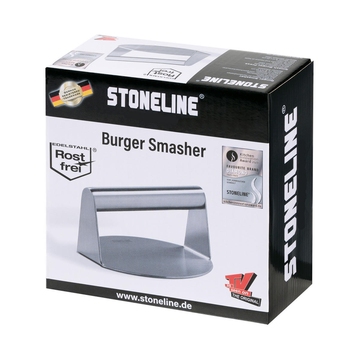 BURGER Smasher - Edelstahlfarben, Metall (16.5/7.5/16.9cm) - Stoneline