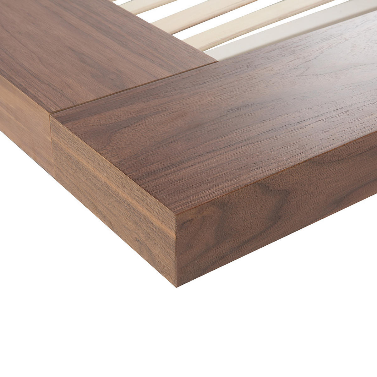 BETT mit Lattenrost 180x200 cm Heller Holzfarbton Zen - Hellbraun, Holzwerkstoff (180/200cm) - Beliani