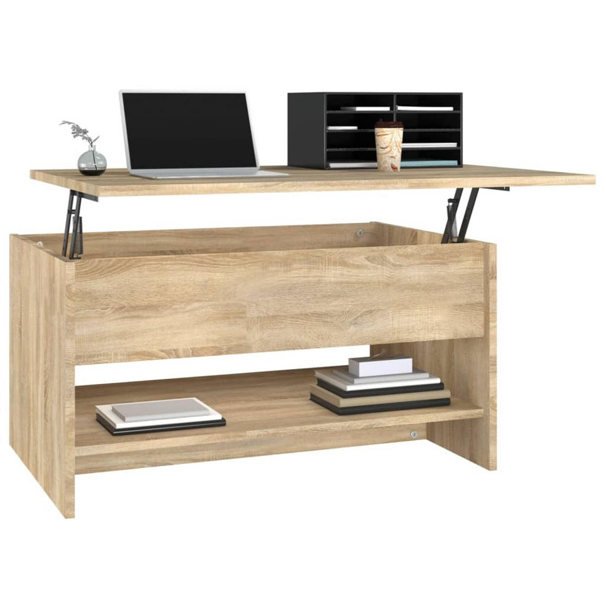 COUCHTISCH Sonoma-Eiche 80x50x40 cm Holzwerkstoff - Braun, Holzwerkstoff (80/50/40cm) - furnicato