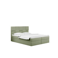 BOXBETT mit Bettkasten und Matratze CLARA Stoff Velvet Grün 160x200 cm - Grün, Holz/Textil (160/200cm) - Kaiser Möbel