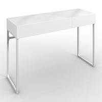 KONSOLENTISCH Finn Weiß Metall/MDF - Weiß, Metall (40/120/78cm) - Bessagi Home