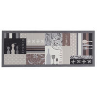KÜCHENLÄUFER TEPPICH TRENDY BISTRO BEIGE BRAUN - Braun, Textil (45/145cm) - Pergamon