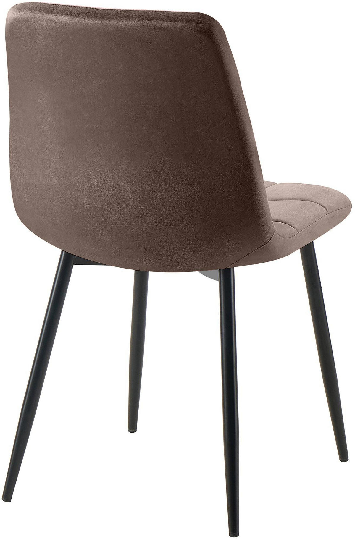 STUHL Samt Braun - Schwarz/Braun, Textil/Metall (45/84/55cm) - CLP