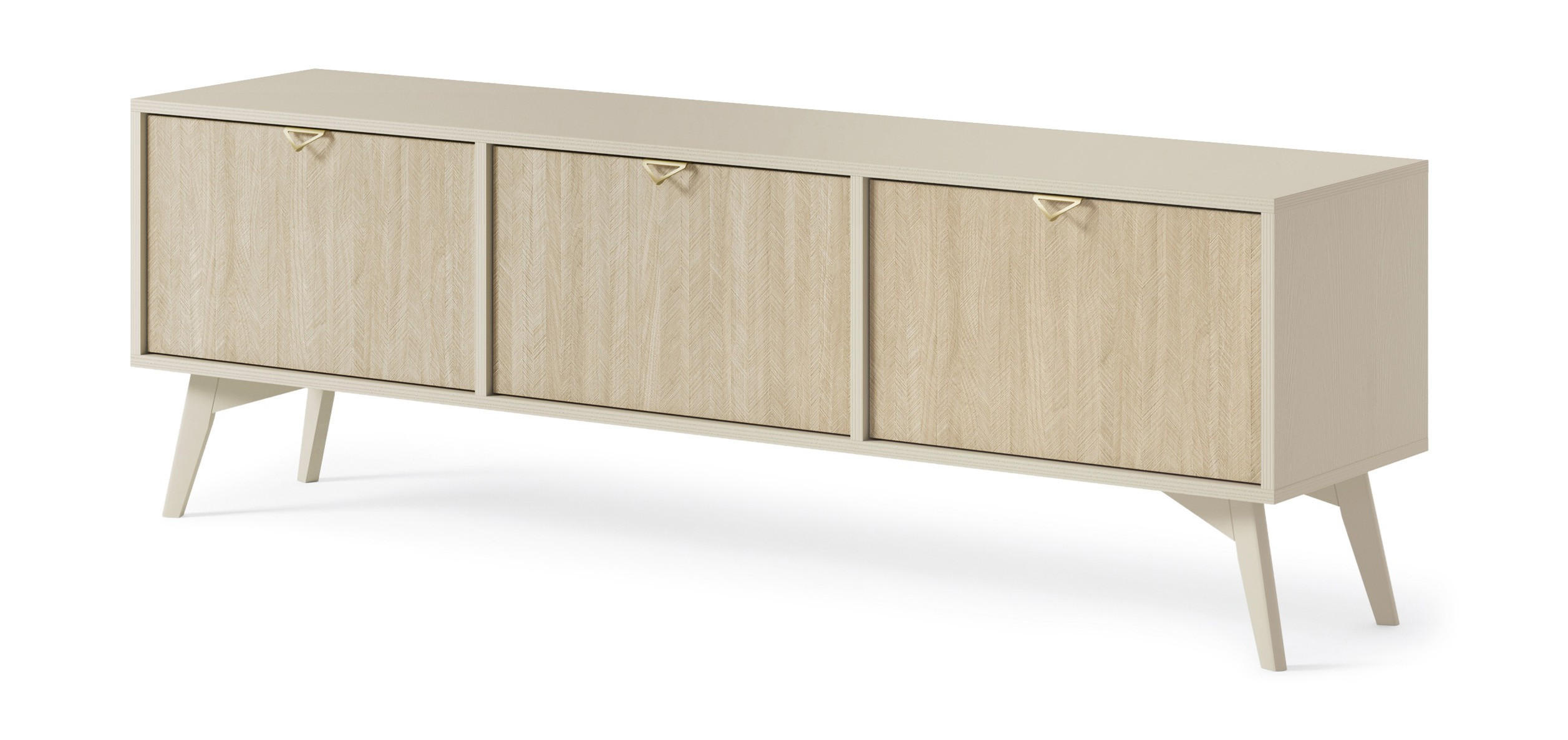 TV-SCHRANK Firr Sandbeige - Beige, Holzwerkstoff (158/52/38cm) - Bettso