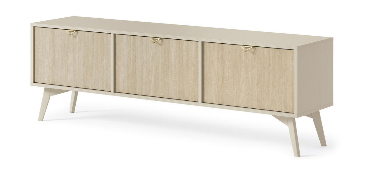 TV-SCHRANK Firr Sandbeige - Beige, Holzwerkstoff (158/52/38cm) - Bettso